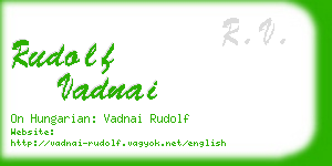 rudolf vadnai business card